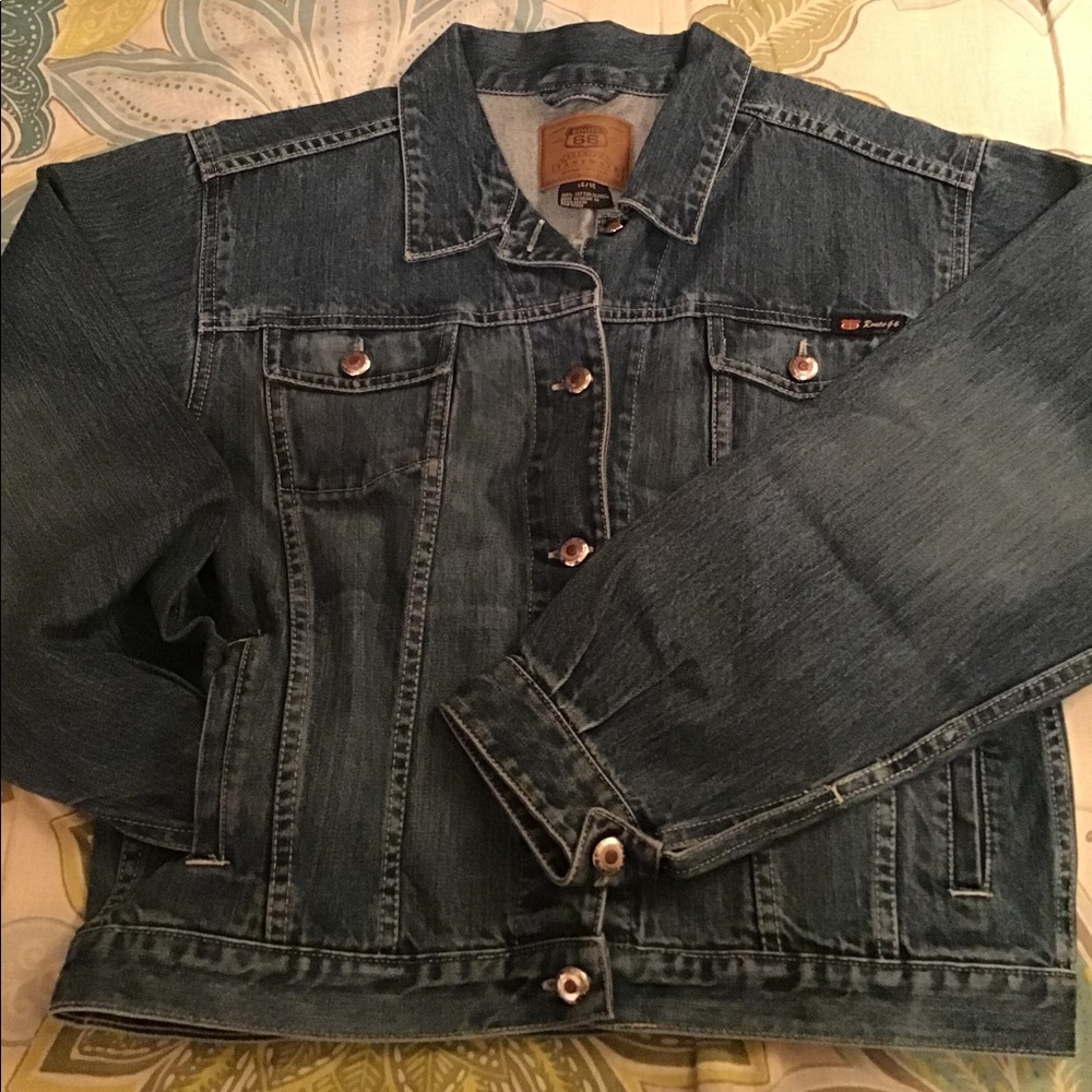Vintage Route 66 Denim Jacket